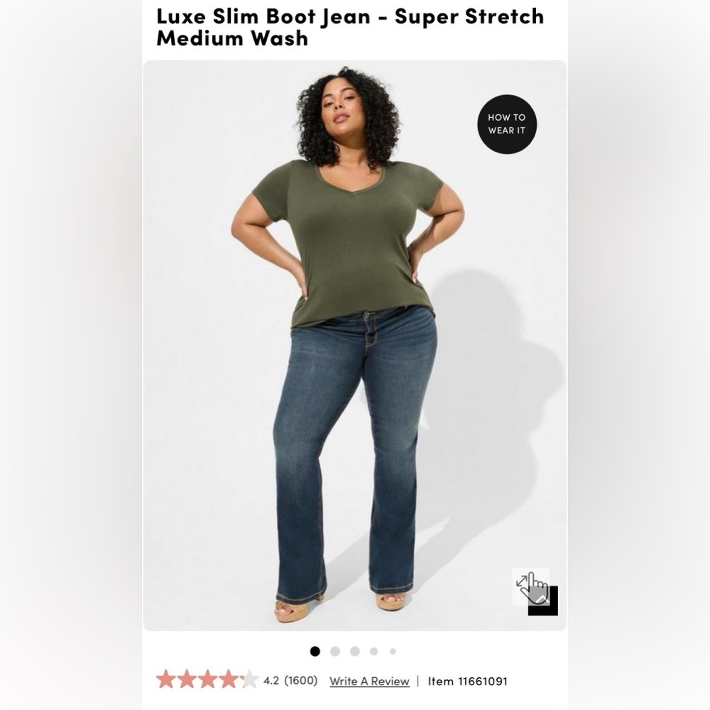 Torrid luxe slim boot super stretch jeans sz 20R